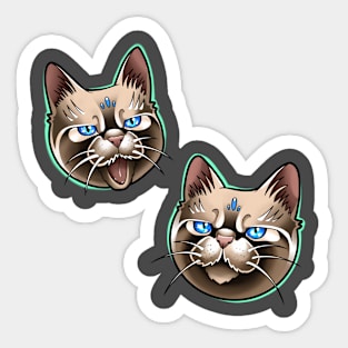 Two funny cat 2 Sticker